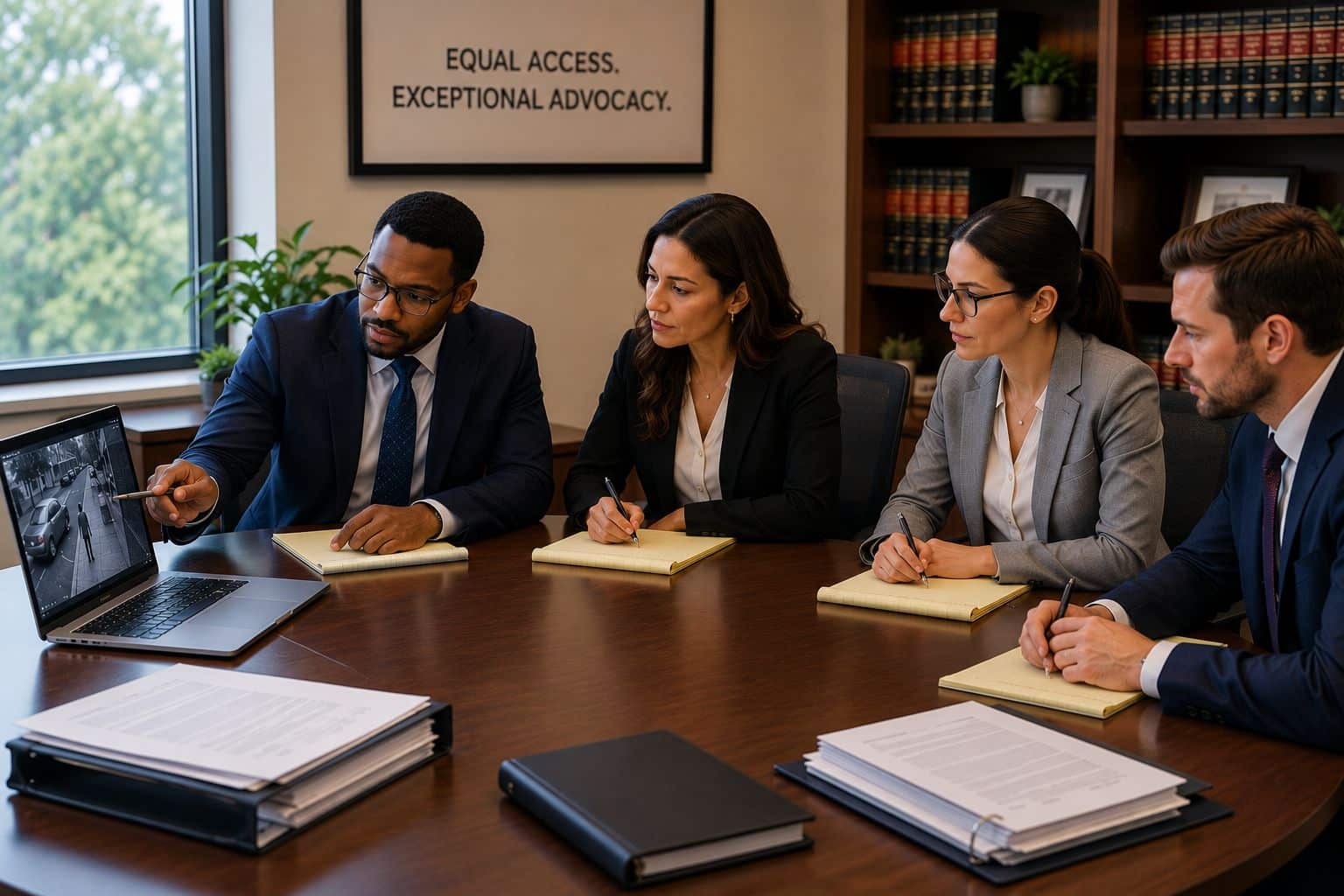 Attorneys in a mentoring conversation